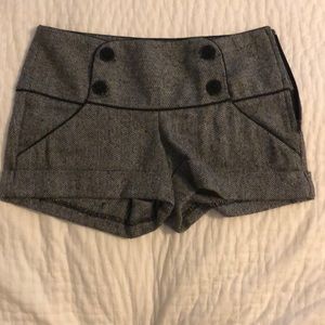 High waisted shorts with cute button detail